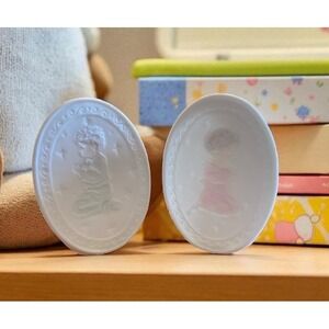 Vintage porcelain prayer tea light holders